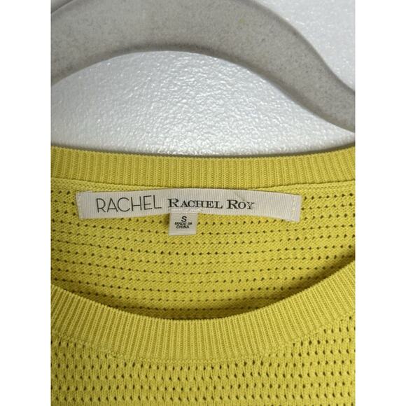 Rachel Zoe Women’s Crochet Yellow Knit Skirt Set 2-Piece Size Small - Picture 4 of 10